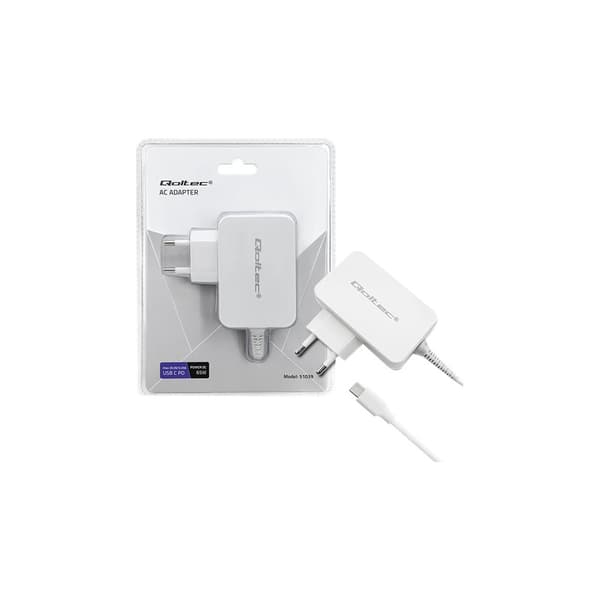 Qoltec strömadapter - USB-C - 65 watt