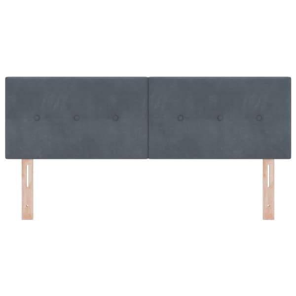 Huvudgavel Mörkgrå 144 cm Sammet