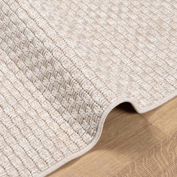 Områdesmattor Rektangulär FARO Kräm 150 x 80 cm Polyester