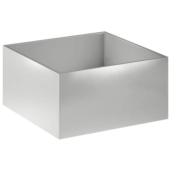 Trädgårdsplanterare 2 st Silver 60 x 60 x 40 cm Rostfritt stål