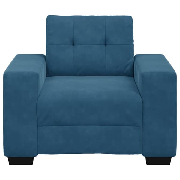 Soffstol blå 100x78x80 cm sammet