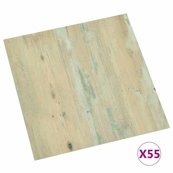 Golvplankor 55 pcs Ljusbrun 5,11 m² PVC