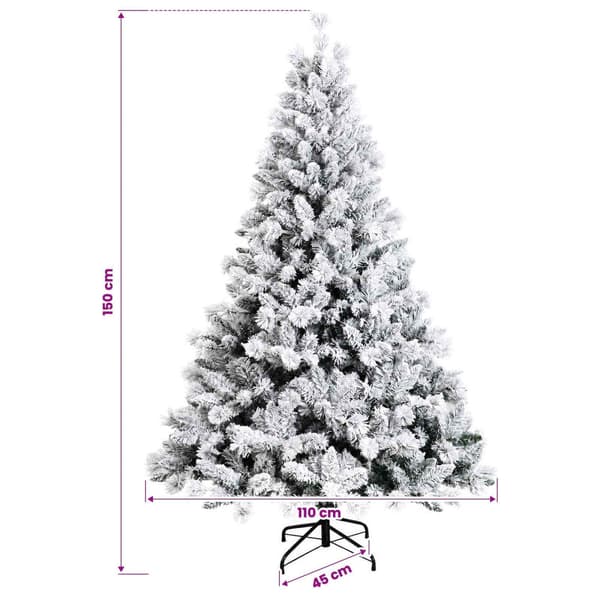 Plast Hingad Julgran 150 cm 150 LED-lampor Varmvit