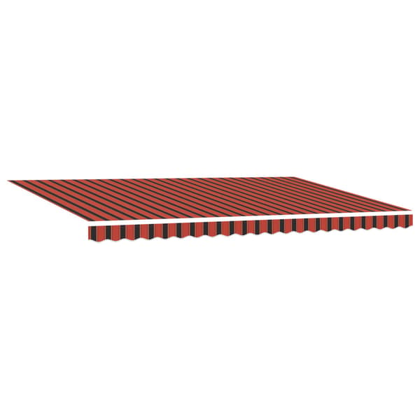 Markis tyg med orange och brun 500 × 300 cm Polyester