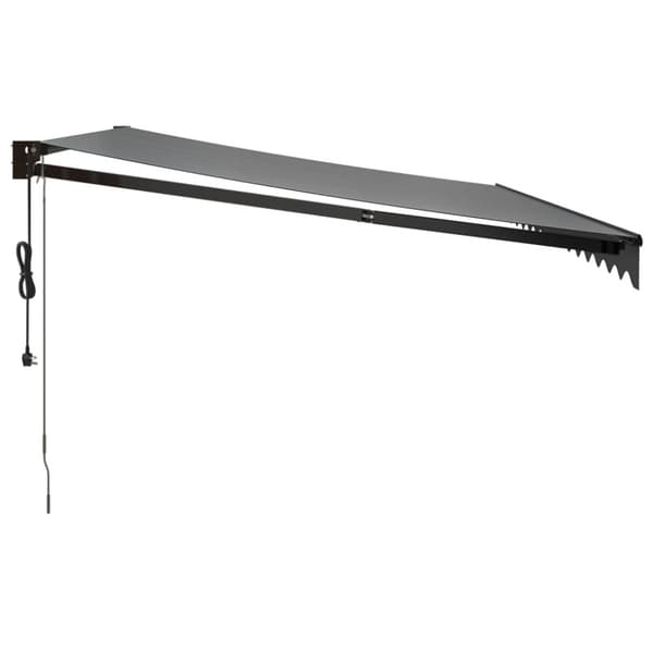 Automatisk infällbar markis antracit 4,5x3 m