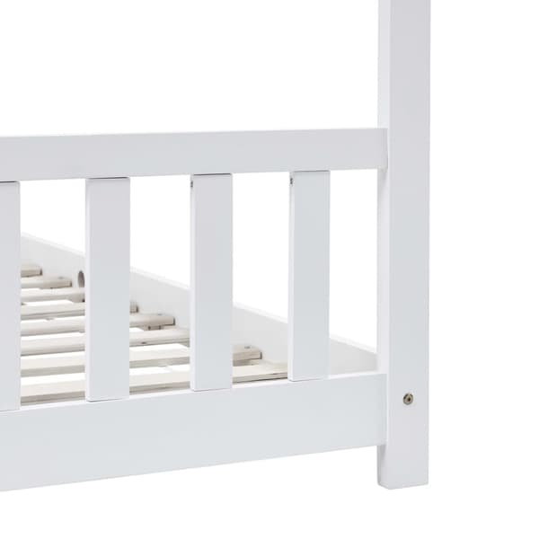 Barnsäng vit massiv furu 90x200 cm