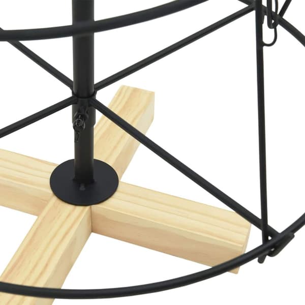 Julcone-träd med stativ Svart 126 cm Stål