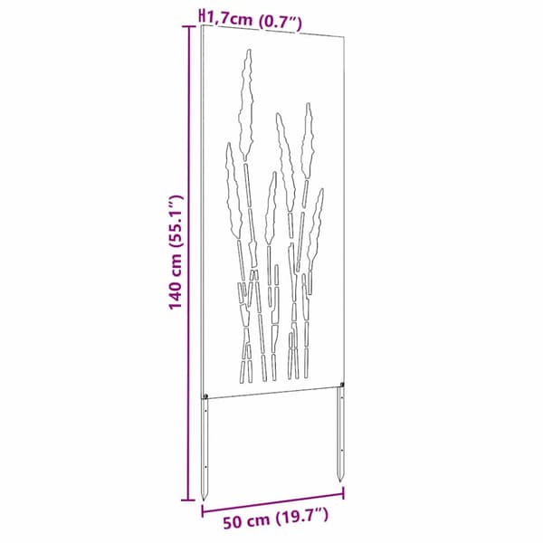 Trädgårds integritetsskärm Silver 50 x 140 cm Galvaniserat stål