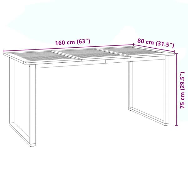 Trädgårdsmöbelset 7 pcs Grå Massivt Akaciaträ