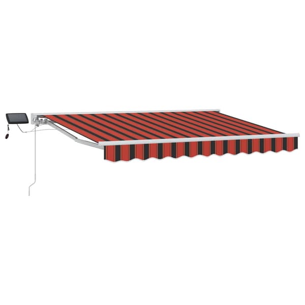 Manuell markisram med LED-lampor 2,5 x 2 m