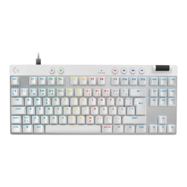 Logitech G PRO X RAPID - tangentbord TKL - QWERTY - nordiskt (danska/finska/norska/svenska) - vit Inmatningsenhet Vit