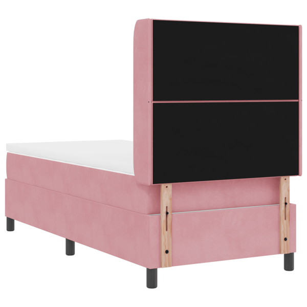 Bäddfjäder med LED-ljusslingor Rosa 90 x 200 cm Sammet