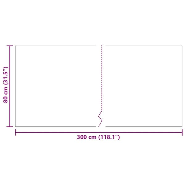 Matta-runner Ljusgrå 80 x 300 cm tyg