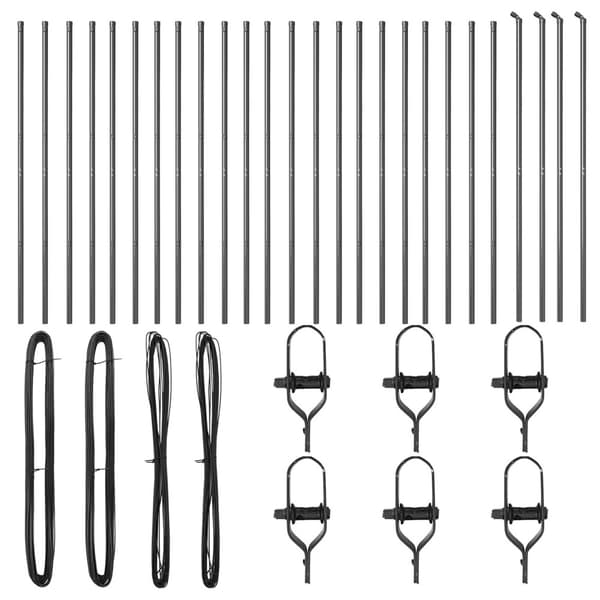 Stängselstolpe 26 pcs Grå 3,2 x 3,2 x 150 cm