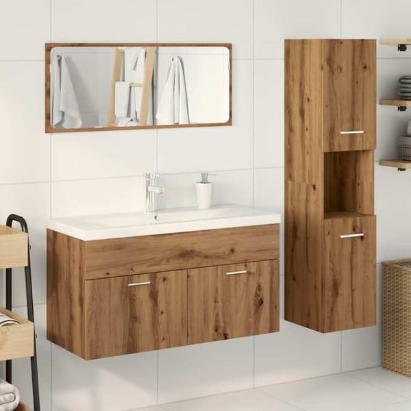 Badrumsmöbler set 4 delar artisan ek konstruerat trä