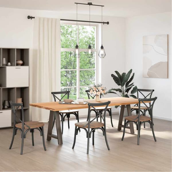 Matbordsben A-formade 2 st 50x(72-73) cm stål