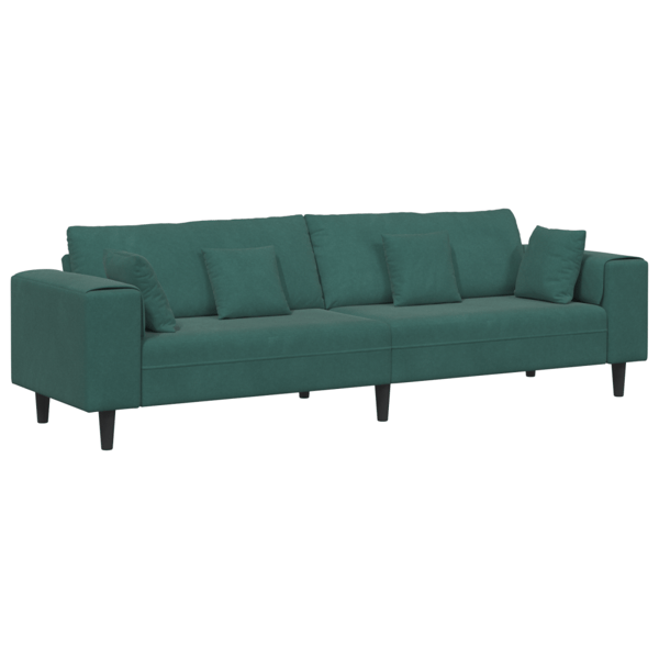Soffa Mörkgrön 250 x 77 x 76 cm Sammet