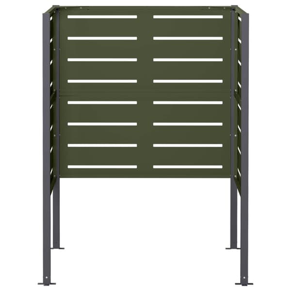 Soptunneskärm 85 x 85 x 113 cm Stål Olivgrön