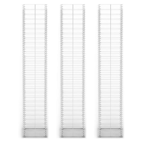 Gabionkorg set 3 st galvaniserad tråd 25 x 25 x 150 cm