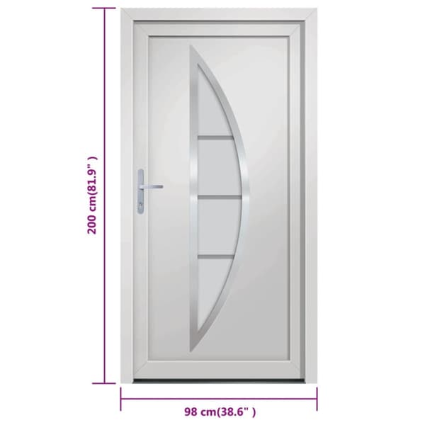 Ytterdörr vit 98x200 cm PVC