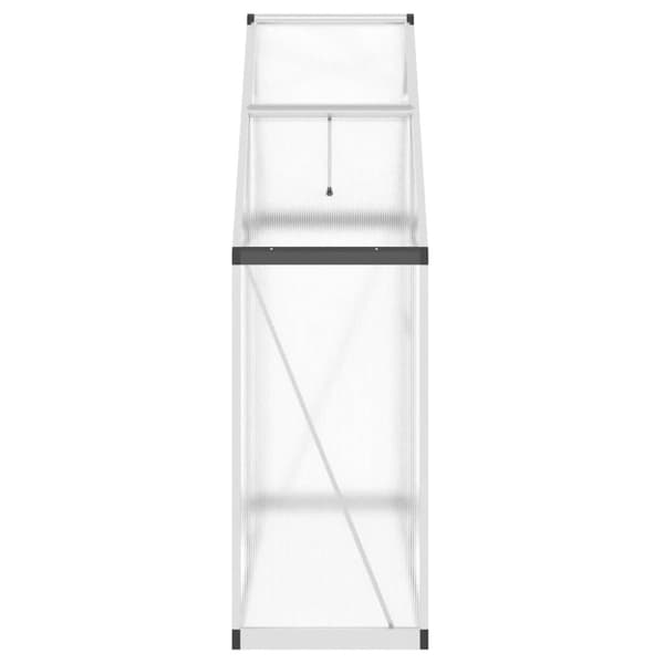 Växthus med ram silver 169x58x195 cm aluminium