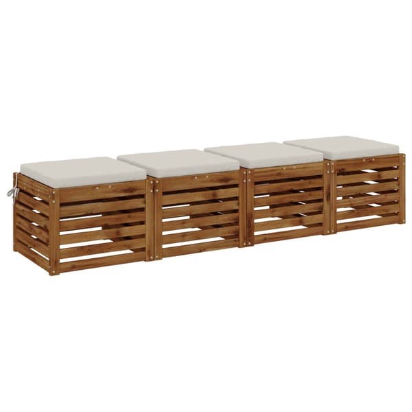4-delade Sittdynor SOEST 4 st 100% Polyester Vit 40 x 40 x 5 cm