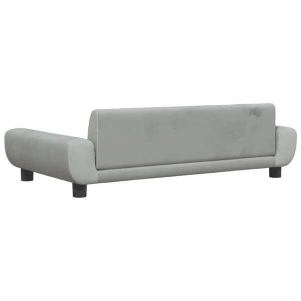 Hundbädd ljusgrå 100x54x33 cm sammet