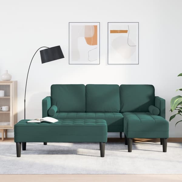 Soffset 2 st Mörkgrön Polyester