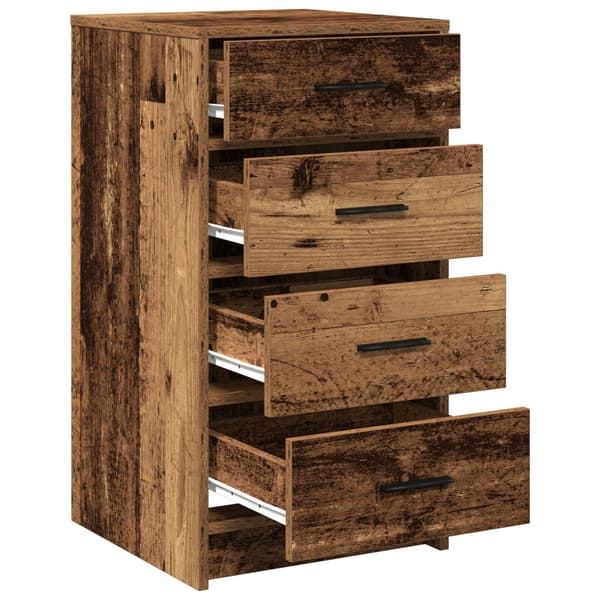 Sideboard med låda Gammalt trä 40 x 41 x 75 cm Konstruerat trä