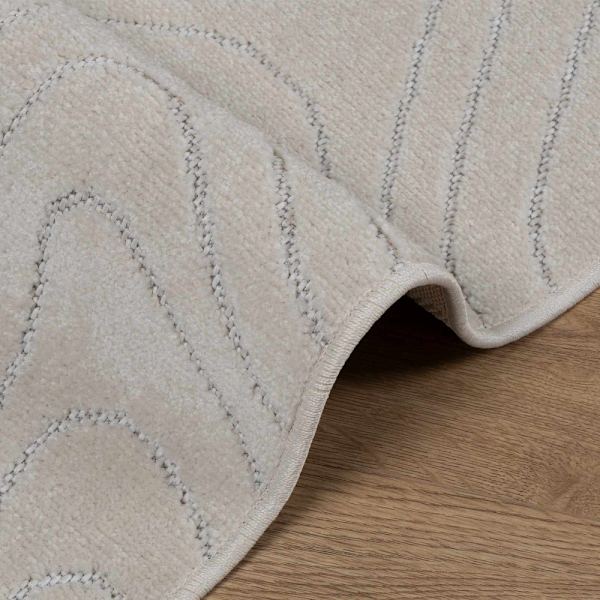 Områdesmattor Rektangulär PALMERAS Kräm 170 x 120 cm Polyester