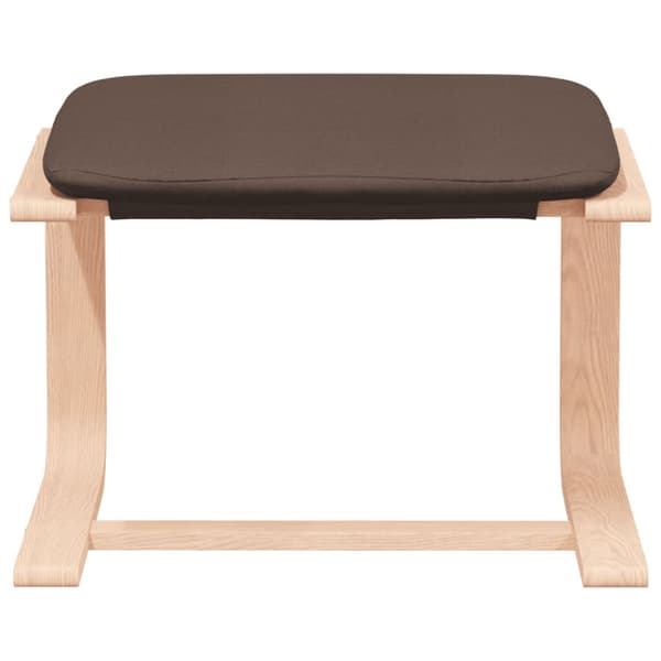 Fotpall mörkbrun 51x41x40 cm tyg