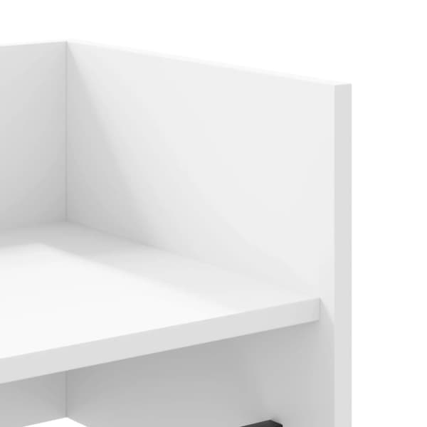 Vägghylla vit 100x35x30,5 cm konstruerat trä