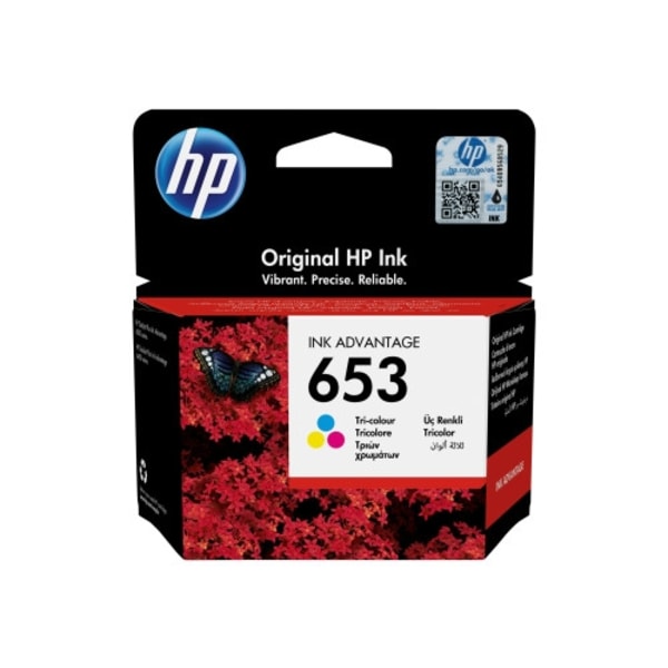 HP 653 - färg (cyan, magenta, gul) - original - Ink Advantage - bläckpatron