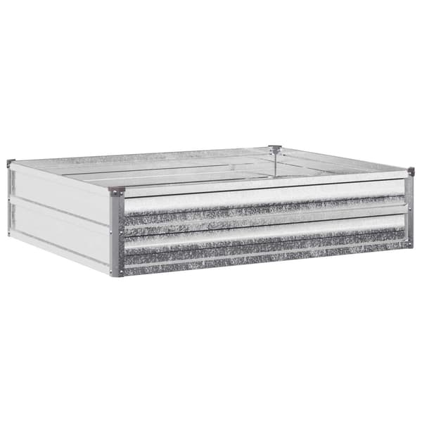 Höjd Trädgårdsbädd Silver 100 x 80 x 24 cm galvaniserad
