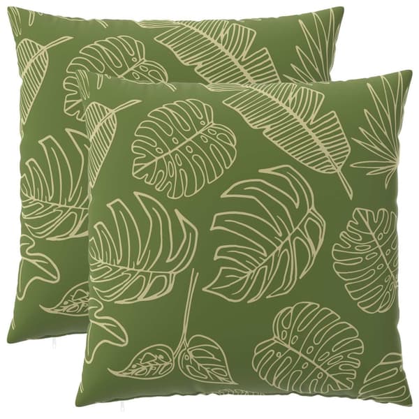 Kudde 2 st HEERLEN Bladdesign 65 x 65 cm Polyester