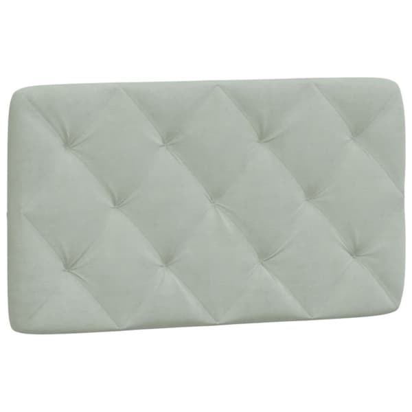 Headboard Cushion Light Grey 90 cm Velvet