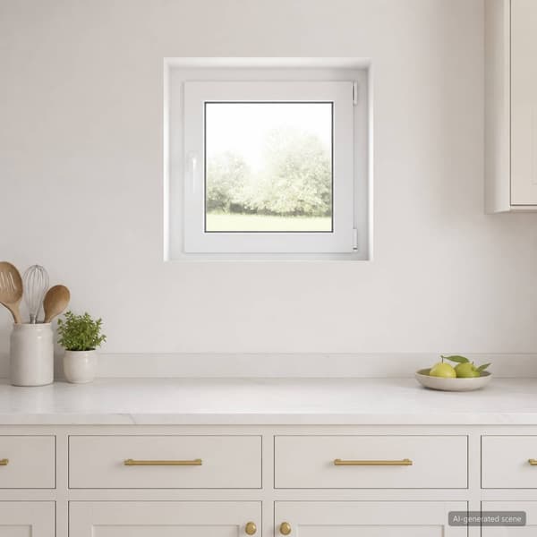 Källarfönster RISOR 55 x 55 cm PVC och glas