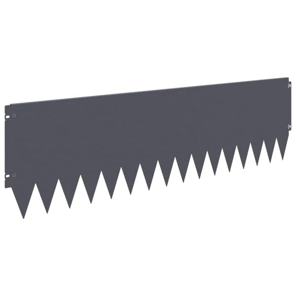 Kant för gräsmatta 20 pcs 103 x 30 cm Stål Antracit