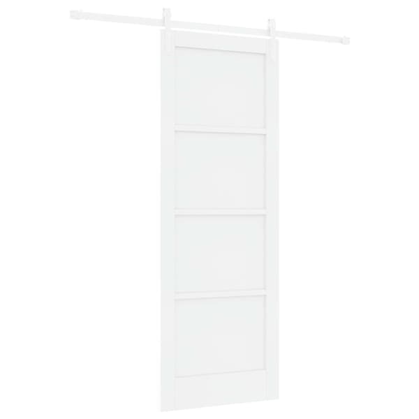 Skjutdörr 78 x 211 cm Konstruerat trä Vit