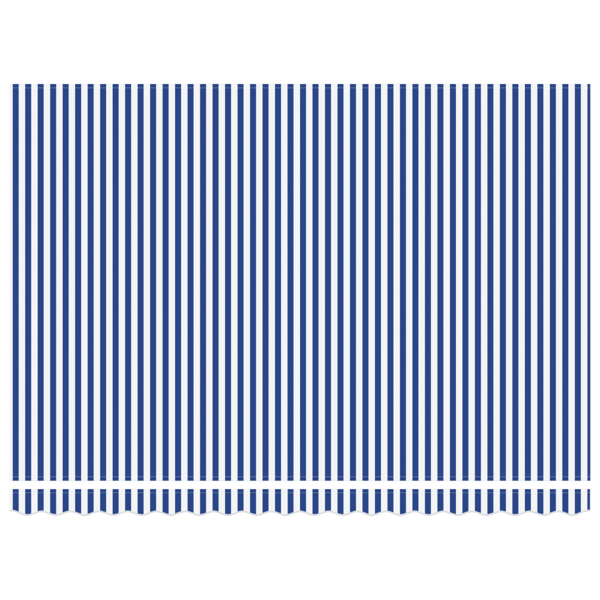 Utfällbar markis Blå och Vit 400 × 300 cm