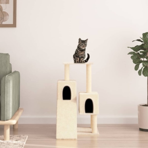 Katträd med klöspelare sisal gräddvit 82 cm
