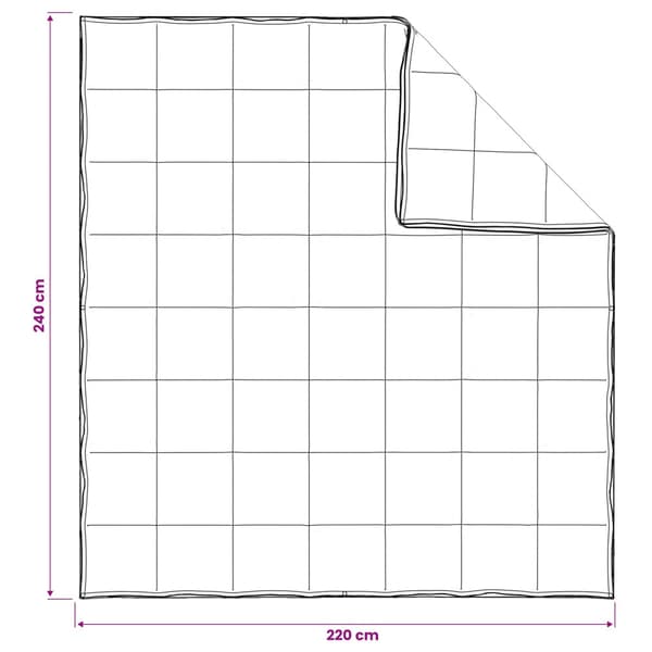 Täckeset 3 st 240 x 220 cm Alla årstider Bambu Vit