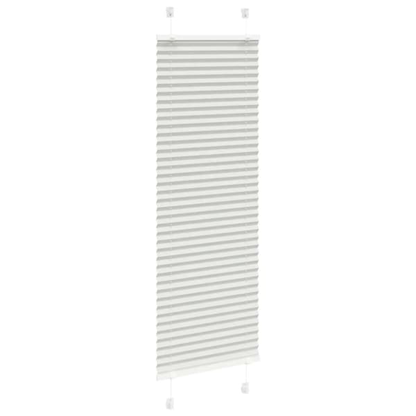 Plisserad persienn ljusgrå 45x150cm tyg bredd 44,4cm polyester