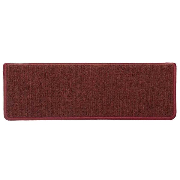 Trappmattor 30 st 65x21x4 cm bordeaux rektangulär kant