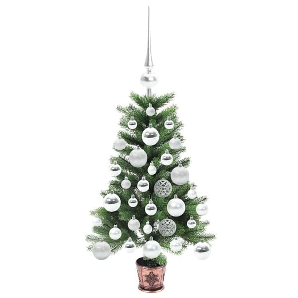 Julgran med 150 LED-lampor med stativ Grön 65 cm PE