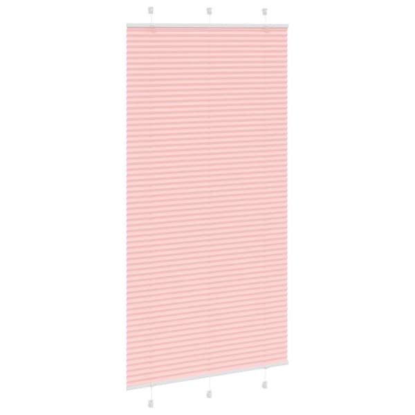 Plisserad persienn rosa 105x200 cm tyg bredd 104,4cm polyester