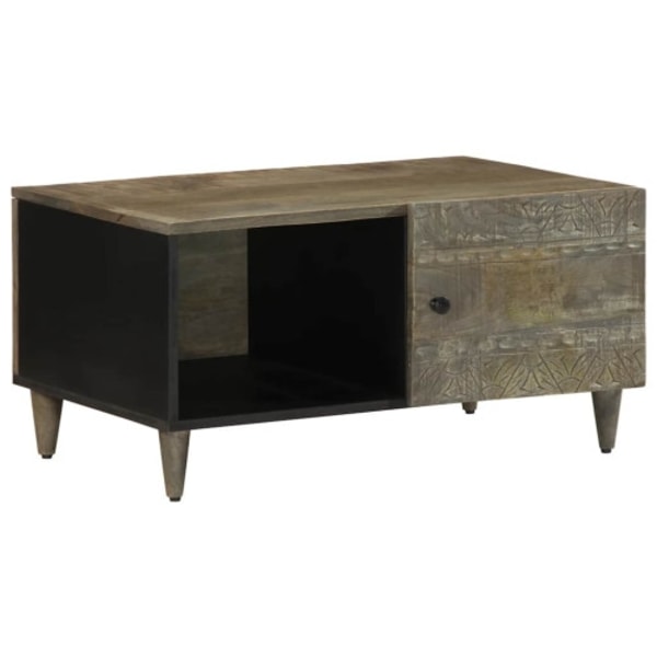 Soffbord ljusgrått 80x50x40 cm massivt trä mango