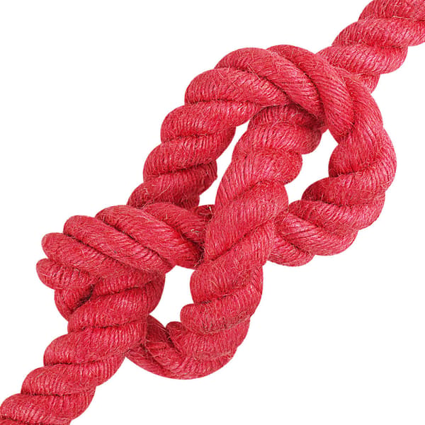 Juterep Röd 100% Tossa jute