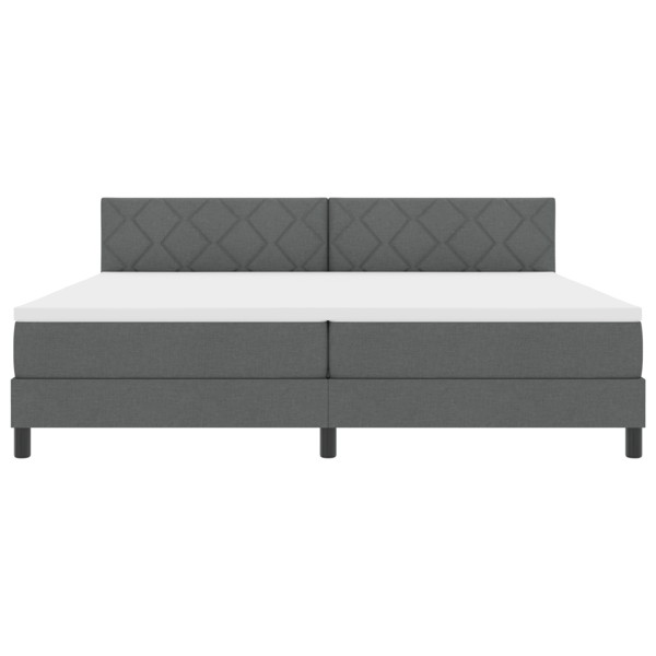 Bäddfjäder med LED-ljusslingor Mörkgrå 200 x 200 cm tyg
