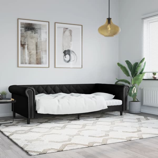 Dagbädd svart 100x200 cm konstläder